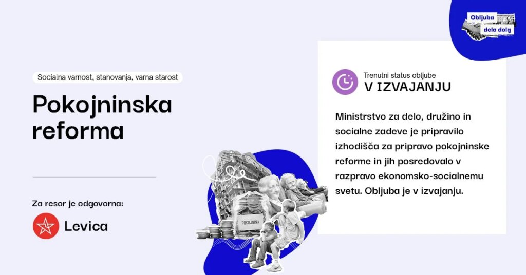 Ministrstvo pripravilo izhodišča za pokojninsko reformo